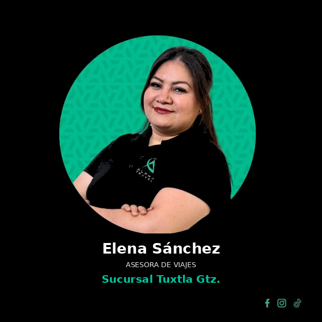 Retrato de Elena Sánchez, ejecutiva de viajes en la sucursal Tuxtla Gtz..
