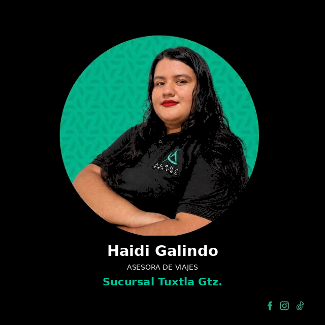 Retrato de Haidi Galindo, ejecutiva de viajes en la sucursal Tuxtla Gtz..