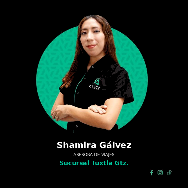 Retrato de Shamira Gálvez, ejecutiva de viajes en la sucursal Tuxtla Gtz..