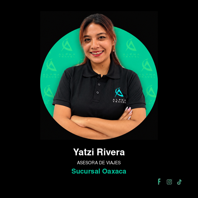 Retrato de Yatzi Rivera, ejecutiva de viajes en la sucursal Oaxaca.